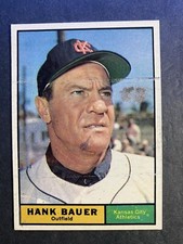 1961 Topps Baseball Hank Bauer Kansas City Athletics Card #398