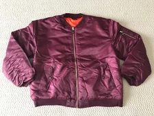 NWT Men's MJC Apparel Classic Burgundy Red Zip Bomber Flight Jacket ALL BIG SIZE