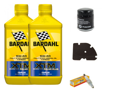 KIT/INSPEKTION PIAGGIO MP3 I.E. LT 300 BARDAHL XTM 5W40 ÖLFILTER LUFT KERZE