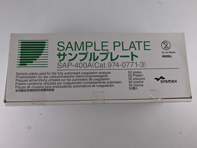 Sysmex Sample Plate SAP-400A box of 50 for CA1500 Coagulation Analyzer