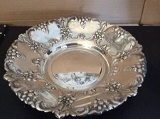 Vintage William Adams Scallop Grape Silver Plate Serving Bowl Spain