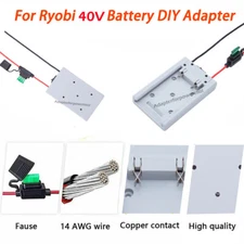 For Ryobi 40V Battery Power Wheels Adapter Dock with Wires Upgrade w/switch DIY