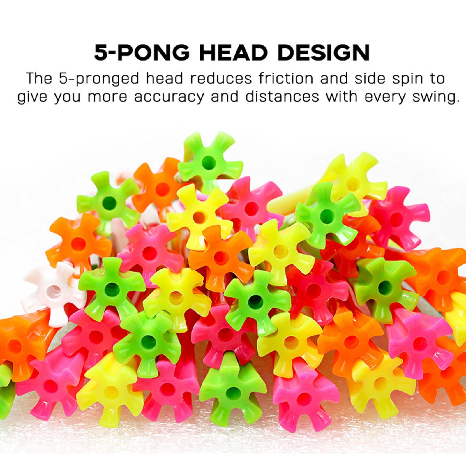 20pcs Plastic Golf Tees Bulk Professional Reduce Friction & Spin Golf