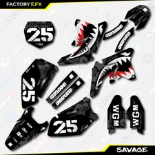 Black Camo Savage Graphics Kit fits 07-09 Suzuki RMZ250 RMZ 250 Plate decals