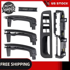 Black Door Interior Handle & Switch Panel Kit for VW Jetta BORA Golf GTI MK4
