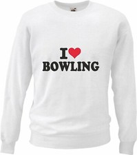 Sweatshirt I LOVE BOWLING - BOWLINGS KUGEL - BOWLINGBAHN - BOWLING CENTER -