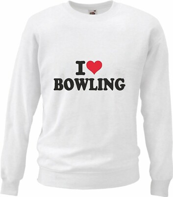 Sweatshirt I LOVE BOWLING - BOWLINGS KUGEL - BOWLINGBAHN - BOWLING CENTER -