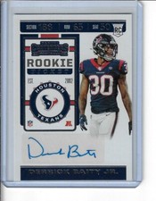 DERRICK BAITY JR 2019 PANINI CONTENDERS FOOTBALL AUTOGRAPHED ROOKIE TICKET 234