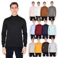 Maglione Uomo Lana Merinos Invernale Elegante Lupetto Mezzo Collo Made in Italy