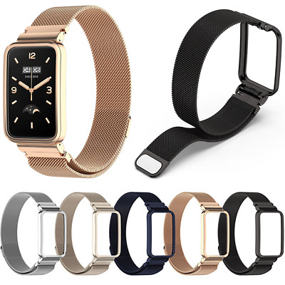 Milanese Metall Uhrenarmband Rahmen Ersatz Zubehör für Mi Band 7 pro