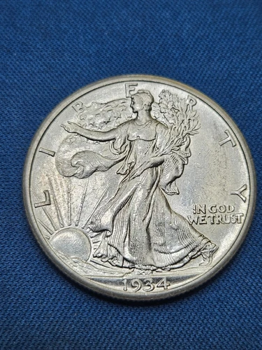 1934 S Walking Liberty Silver Half Dollar AU #363