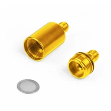 Car Flow Performance Mini Gold Oil Fuel Filter Inline With 100 Micron Element