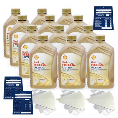 12 Liter original Shell Helix Ultra 0W40 Motoröl 550040467 MB229.5 0700 0710 SET