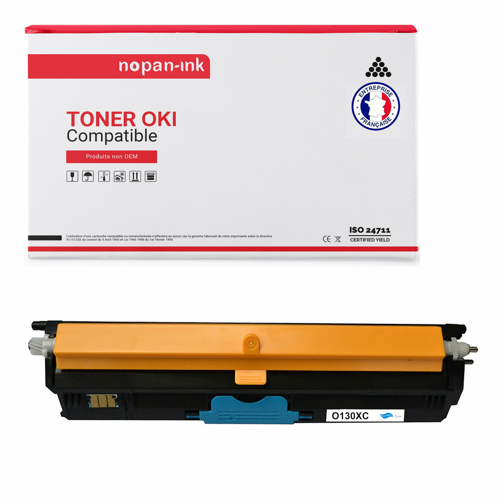 Toner cyan 44250723 compatible avec imprimantes OKI C5650 et C5750