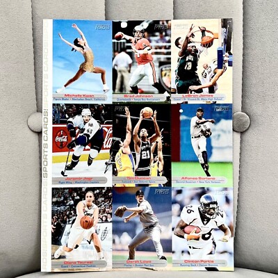 Sports Illustrated Kids LeBron James UNCUT Trading Card NBA St Vincent Rookie RC