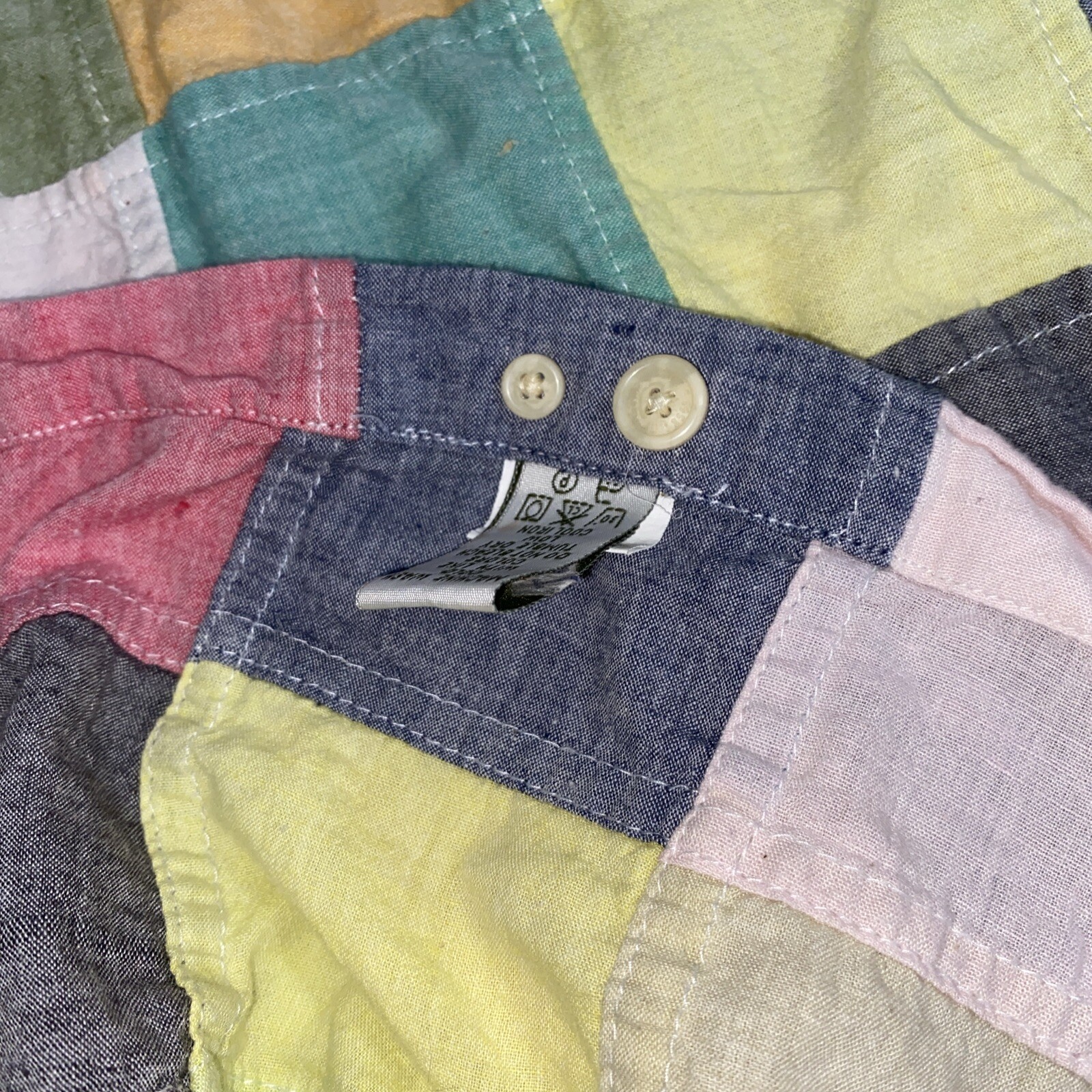 Orvis Patchwork Button Down Shirt Men's Size larg… - image 14