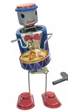 WINDUP DRUMMER TIN TOY ROBOT DANCING TOY - SALE!