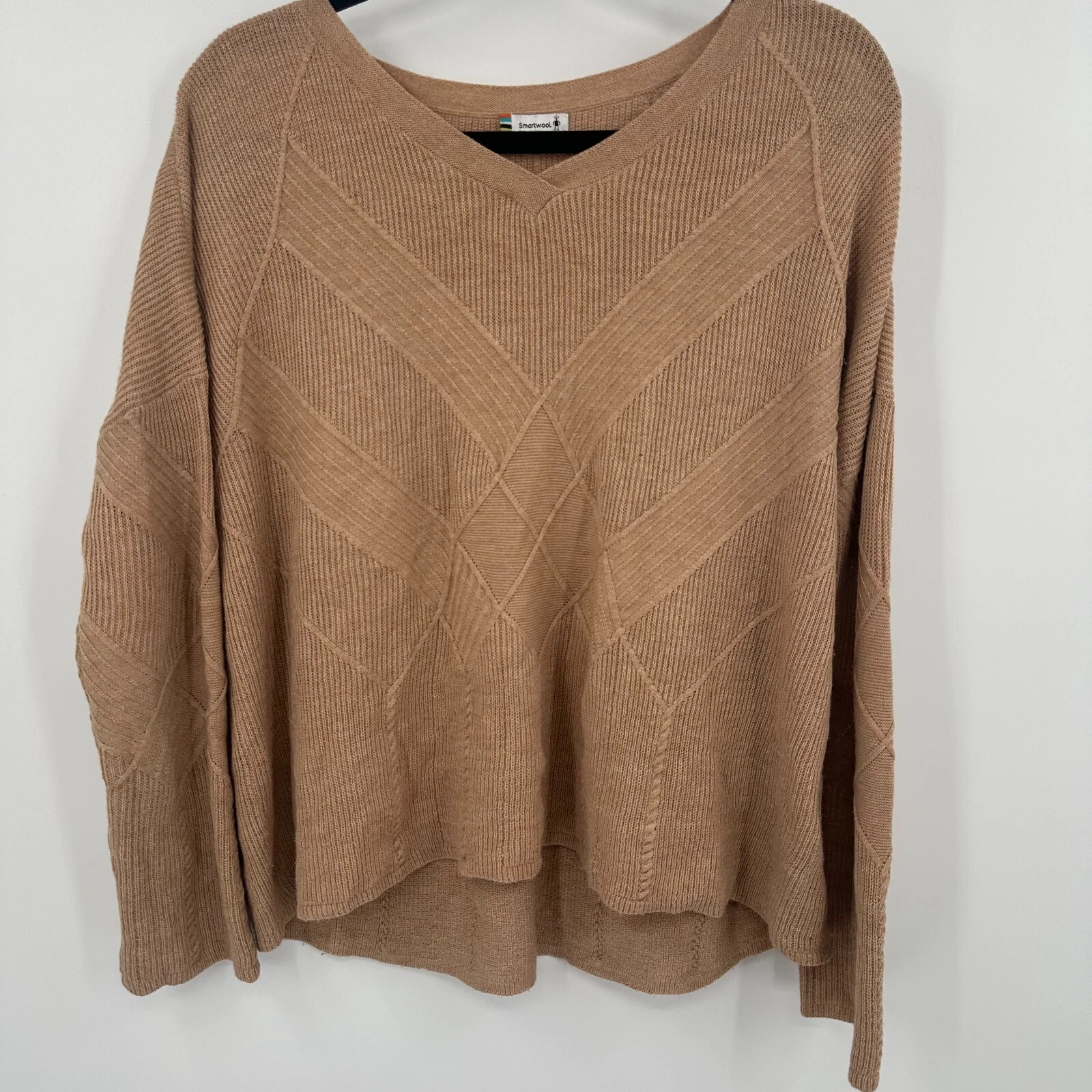 smartwool shadow pine cable knit v neck pullover sweater