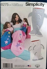 Mermaid an Shark blankets pattern Simplicity 8275  UNCUT Doll Child Adult