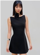 BNWT Ladies Cider Black Summer Dress Size M New Sleeveless 