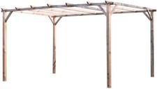PERGOLA PERGOLATO GAZEBO 3x4 MT IN LEGNO DA GIARDINO 240H TETTOIA PALO 9x9 477r