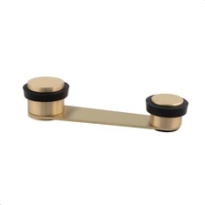 EVI Door Stoppers Brass Door Holder for Bottom of Door - Adhesive and Screw...