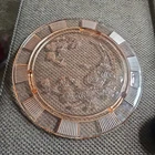 1930s Sharon Cabbage Rose Pink Depression Glass Federal Footed Cup Cake Plate