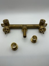 2-Handle Wall-Mount Bathroom Faucet Rough-In Valve Solid Brass