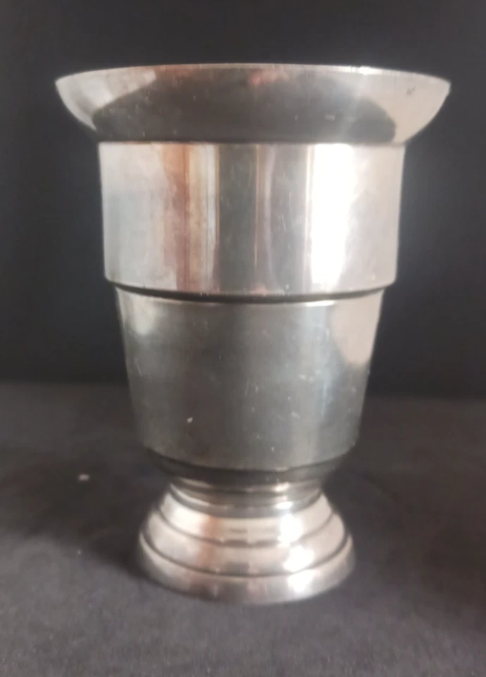 Reneka argenterie timbale intérieur vermeillé métal argenté Art déco - Photo 2/4