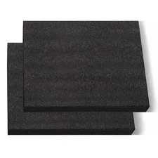 EYSOLD Black Customizable Polyethylene Foam Sheets 2PACK 12 x 16 x 1INCH Thic...
