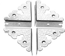 Silver Decorative Metal Corner Covers Protectors 1.34"x1.34"