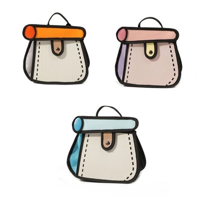 Cute Doodle Comic Cake Bag Two-dimensional Chain Messenger Bag for Daughters