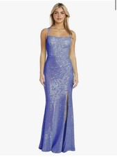 Stunning Classy Morgan Co Lavender Sequin Long Formal Prom Dress, Sz 5