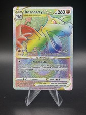 Pokémon TCG Aerodactyl VSTAR Rainbow Rare Card Lost Origin 199/196 - (Creased)
