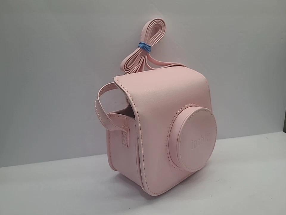 富士 Instax 相机保护壳 迷你蓝色 可调表带 皮革保护套 — 第 2/4 张图片