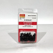 Micro-Trains Line N Scale 33” Standard Wheel Sets (Weathered) 48 Axles 00312000