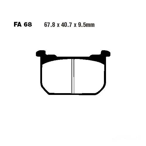 Bremsbelag BremsbeläGe Ebc FA068V Vorne FüR Kawasaki Z 550 H Gp Bj. 1982-1983-image