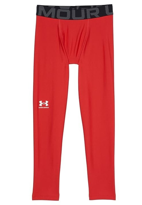 Under Armour L33715 Boys Red HeatGear Armour Baselayer Leggings Size YLG