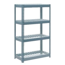 Boltless Extra Heavy Duty Shelving 36"W x 24"D x 60"H 4 Shelves Wire Deck