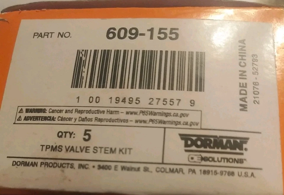 Комплект клапанов системы контроля давления в шинах Dorman 609-155 (x5) подходит для Chrysler 300 - Изображение 3 из 3