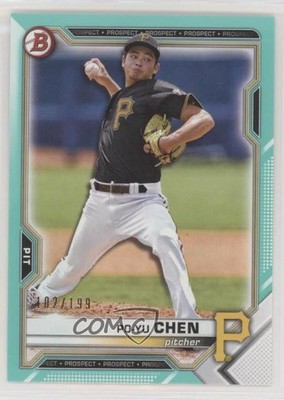 2021 Bowman Draft Aqua 102/199 Po-Yu Chen #BD-151 0o6v