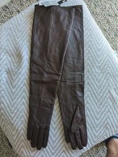 H&M Premium Selection Purple Opera Leather Gloves Size L Brand New