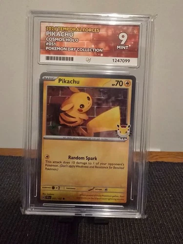 Pokémon TCG Temporal Forces Pikachu 051/162 Cosmos Holo ACE 9