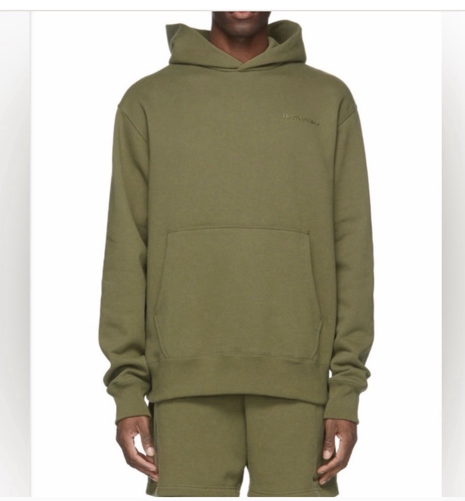 Adidas x Pharrell Williams Humanrace Olive Hoodie Sweatshirt, Unisex H58302 - Size XXL