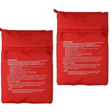 2 Pack New Potato Microwave Cooker Bags 4 Minutes Fast Quick Reusable Washable*