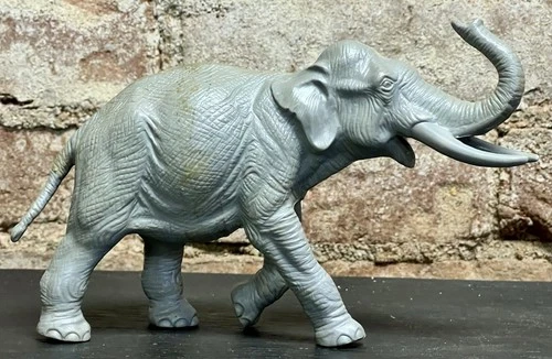 Rare HTF Marx 1950's WILD ANIMALS Zoo Jungle Playset 8" Elephant Animal Figure