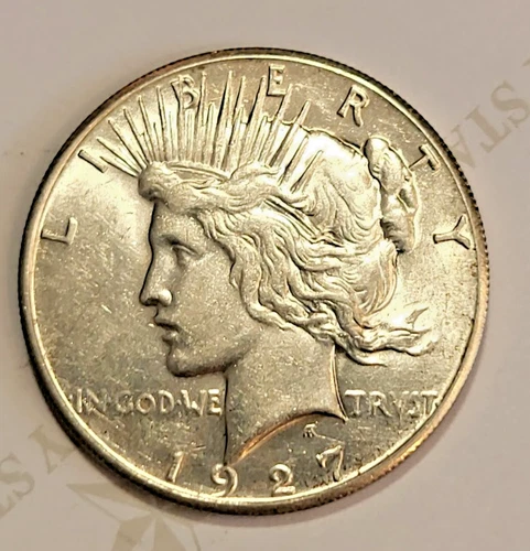 1927 $1 Silver Peace Dollar - Strong Luster - AU/UNC Semi Key Date - C9925