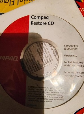 Compaq  Evo D300/D500 Version 6.1 Restore CD