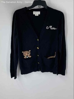 Kate Spade New York Broome Street Womens Black Long Sleeve Cardigan Sweater Sz M