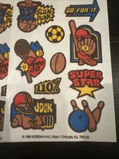 Vintage 1984 Mark 1 - Sports Scratch N Sniff Tattoos Lot Of 12 Sheets